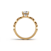 Dazzling diamond engagement ring, set against a white background